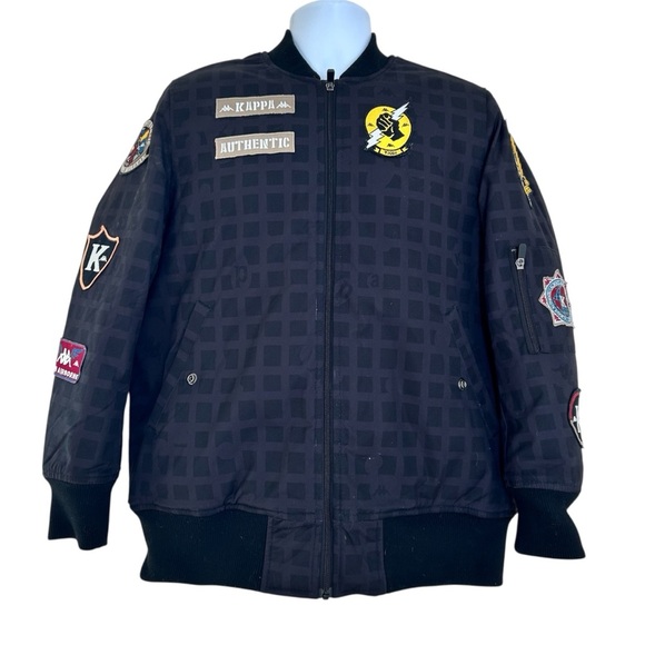 Kappa Men's Authentic Alexander Bomber Jacket Size M Black - Picture 2 of 14